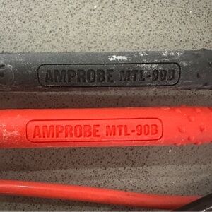 Amprobe MTL-90B Test Leads | Gold-Tip Probes | Red & Black Pair | Used